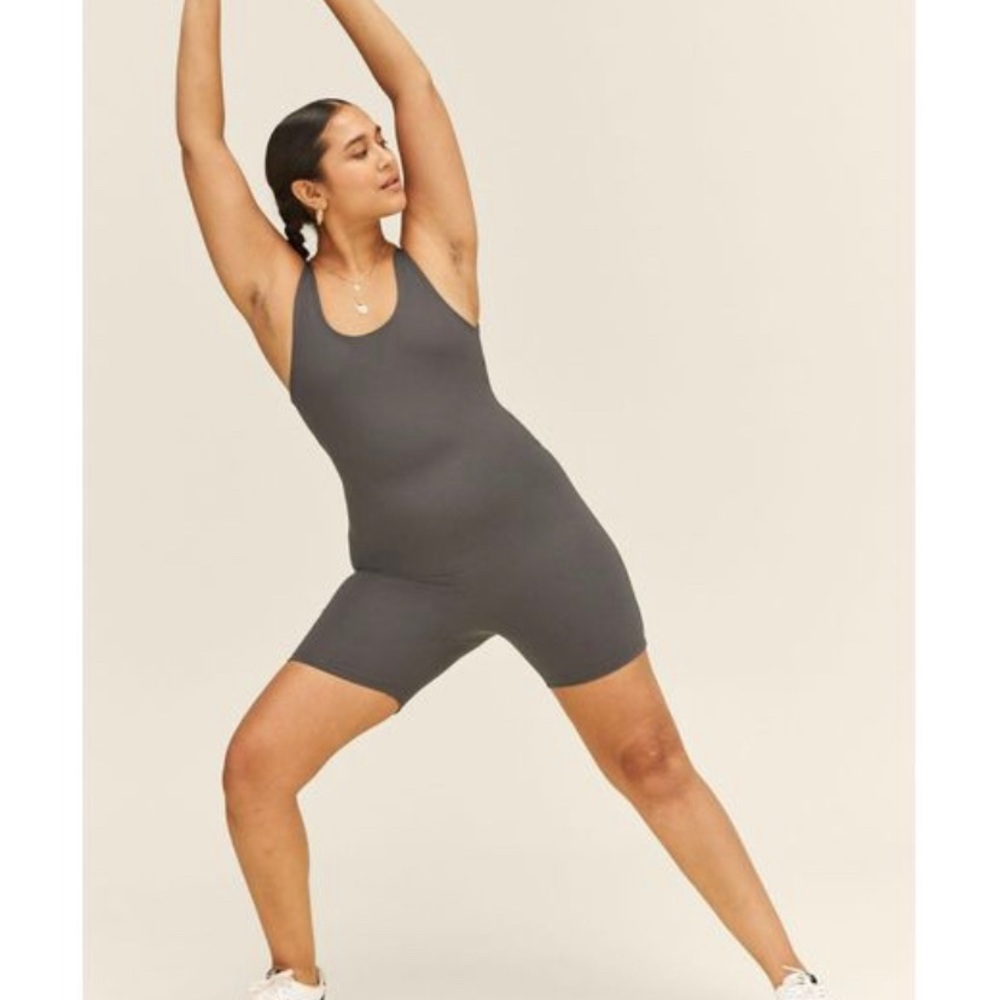 Girlfriend Collective Bike Unitard Moon NWT